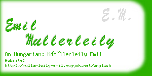 emil mullerleily business card